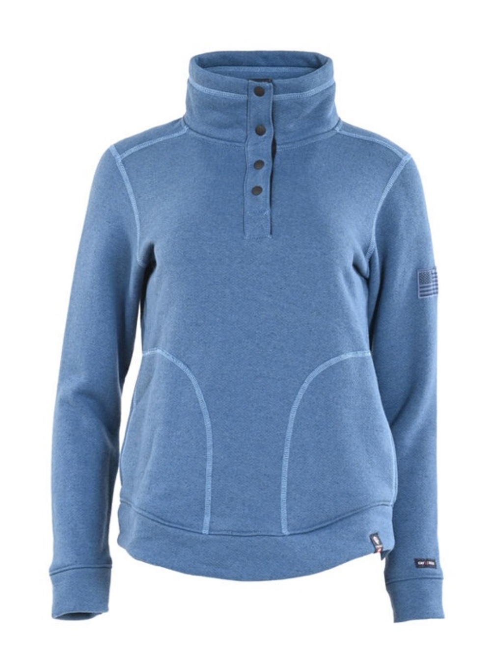 Tyndale Women’s Versa 1/4 Snap Blue Fleece Pullover Sz Small
